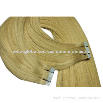 18-inch 60# color Russian straight tape in hair